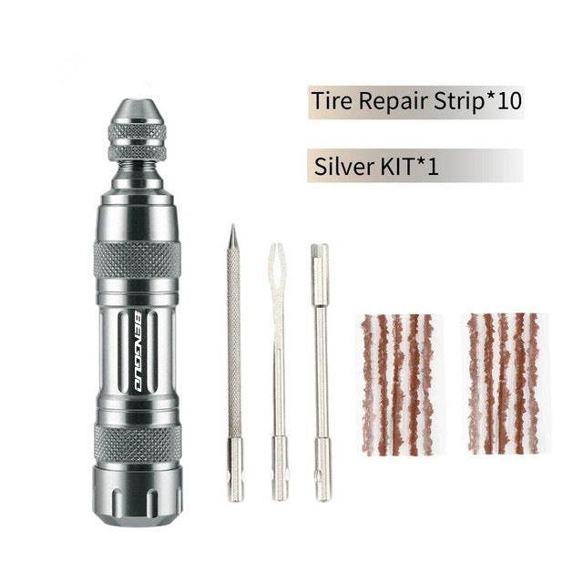 ⏳¡Oferta por tiempo limitado del 50 % de descuento!⏰ Kit de reparación de neumáticos sin cámara – Estuche de aluminio🪄🚗
