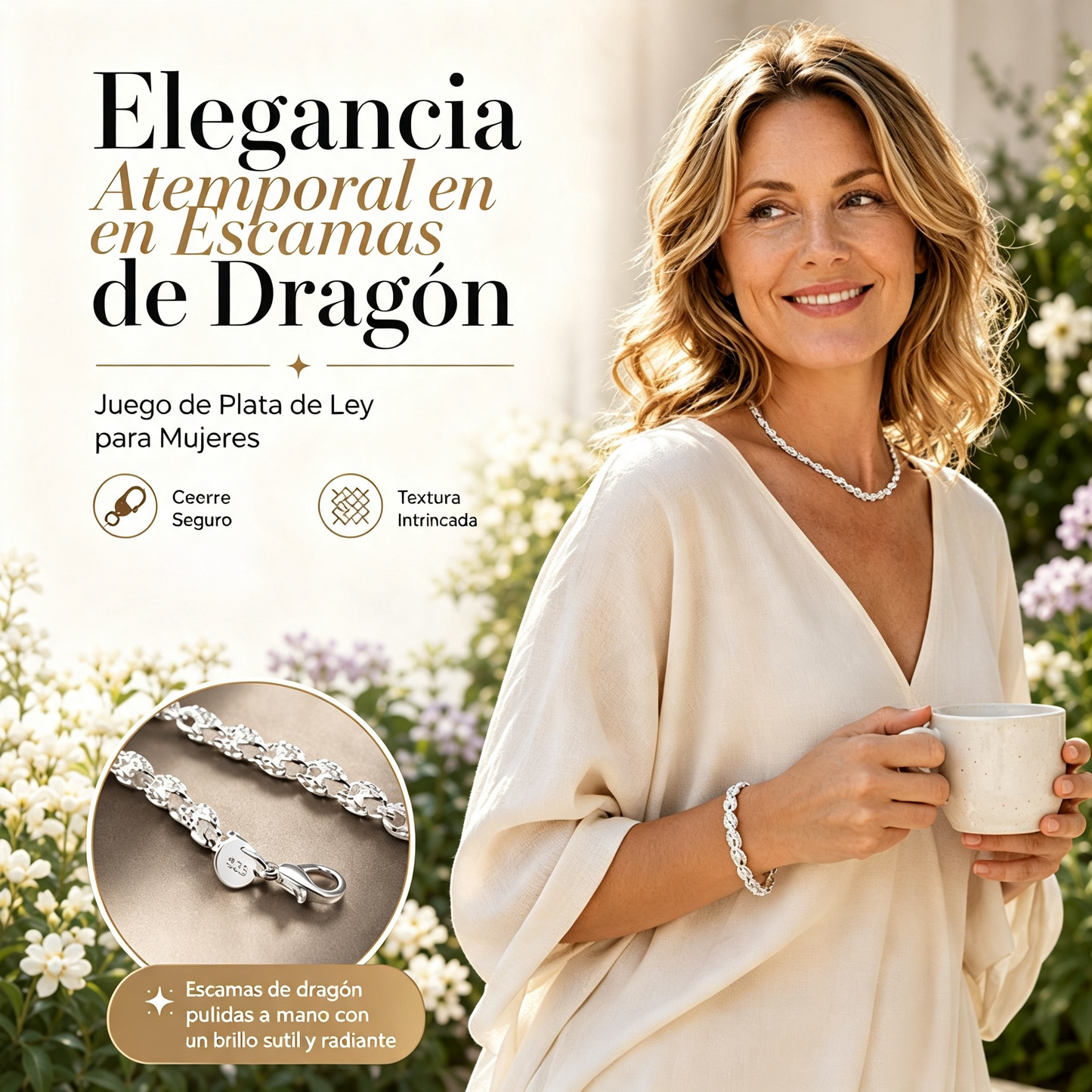 Pulsera y Collar de Cadena con Escamas de Dragón, Tendencia Actual📿