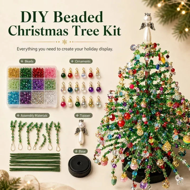 🎄✨ Kit DIY para Árbol de Navidad con Cuentas – 🎅 Crea tu propia decoración navideña que brilla con magia 💡