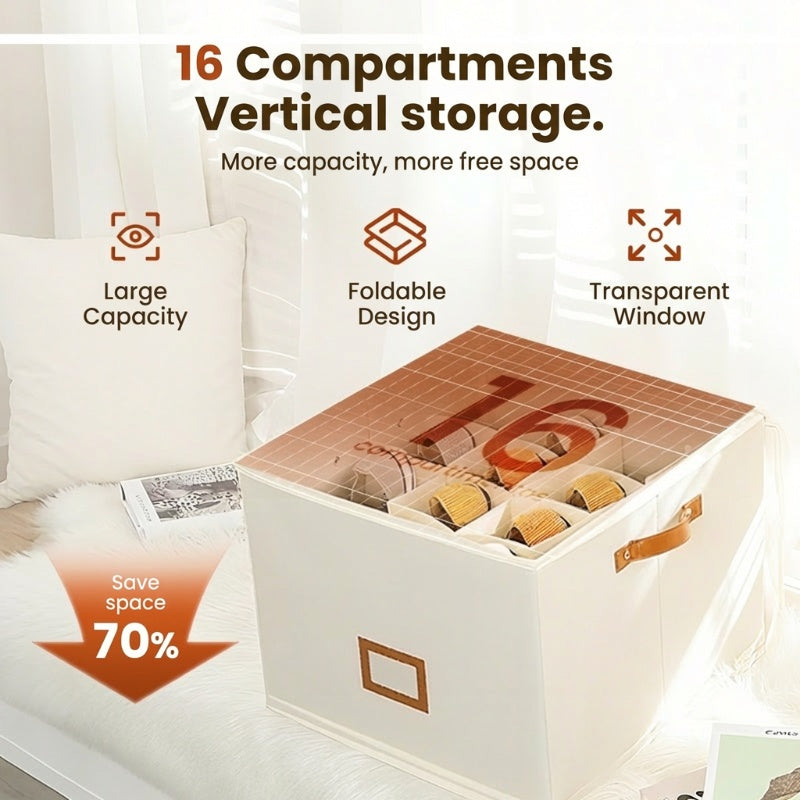 👟 ¡Adiós al Desorden! Caja de Zapatos de Tela Plegable y Transpirable ✨