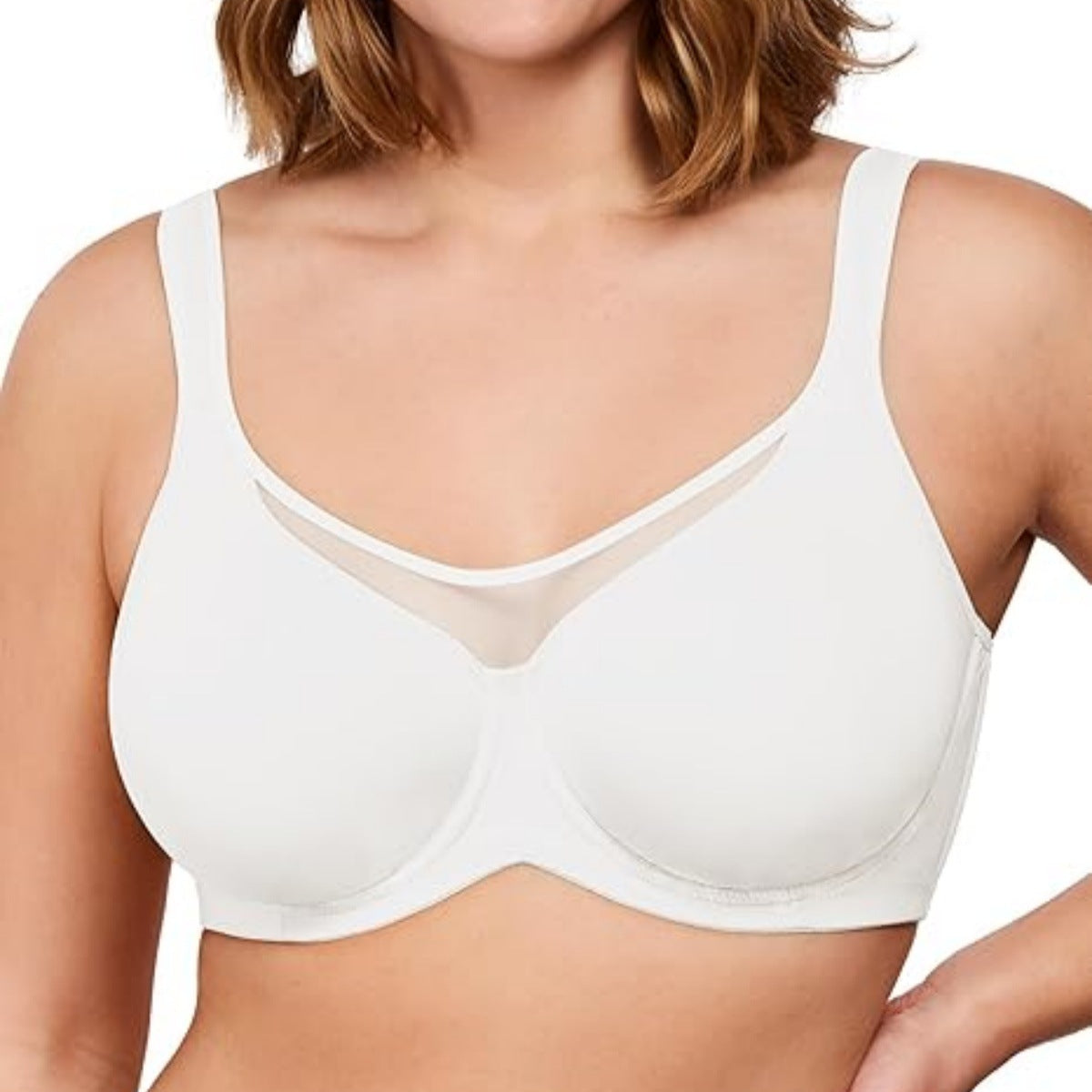 💐Sujetador elegante de cobertura completa transparente para mujer de talla grande
