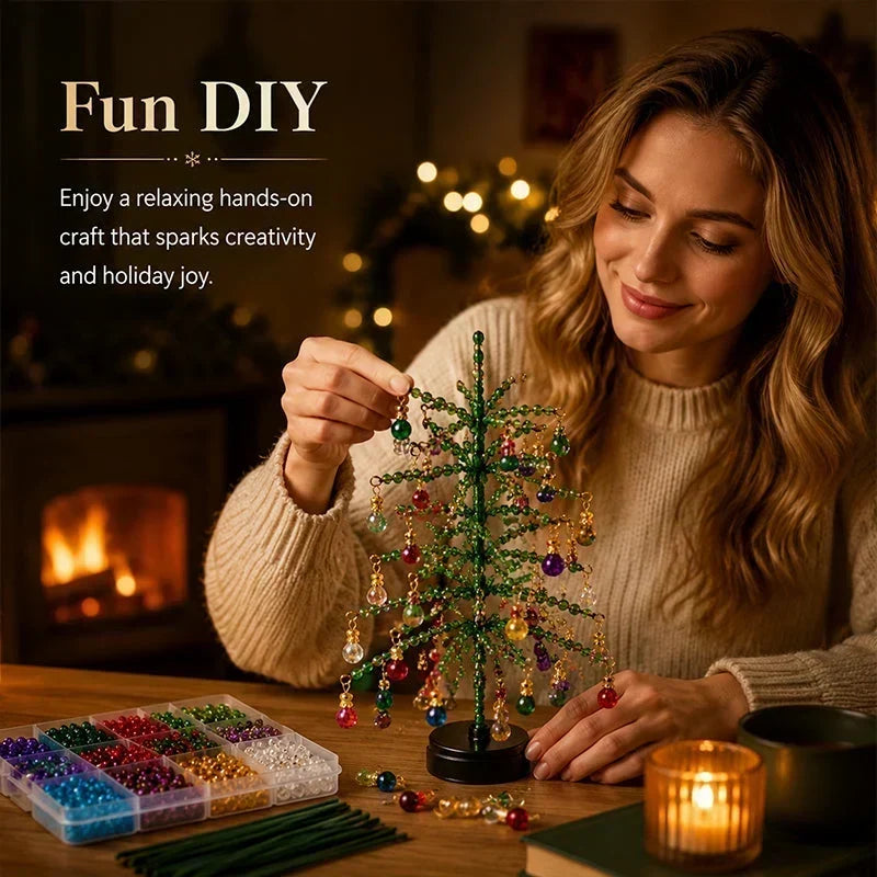 🎄✨ Kit DIY para Árbol de Navidad con Cuentas – 🎅 Crea tu propia decoración navideña que brilla con magia 💡