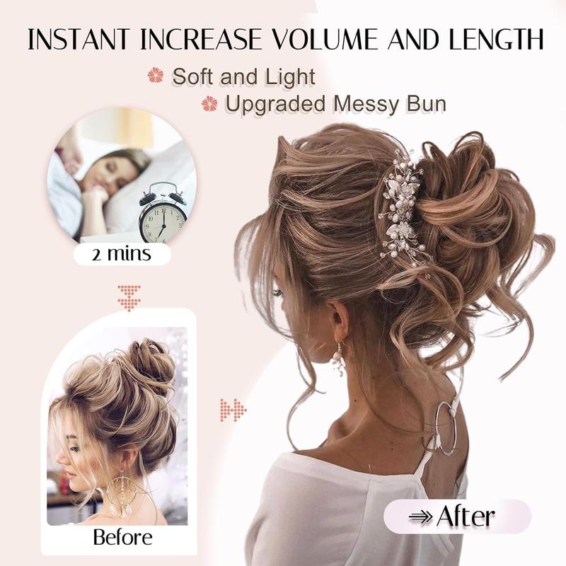 Gomas para moños para cabello rizado y despeinado