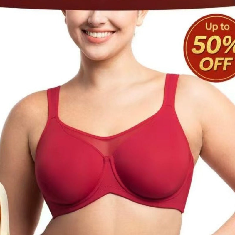 💐Sujetador elegante de cobertura completa transparente para mujer de talla grande