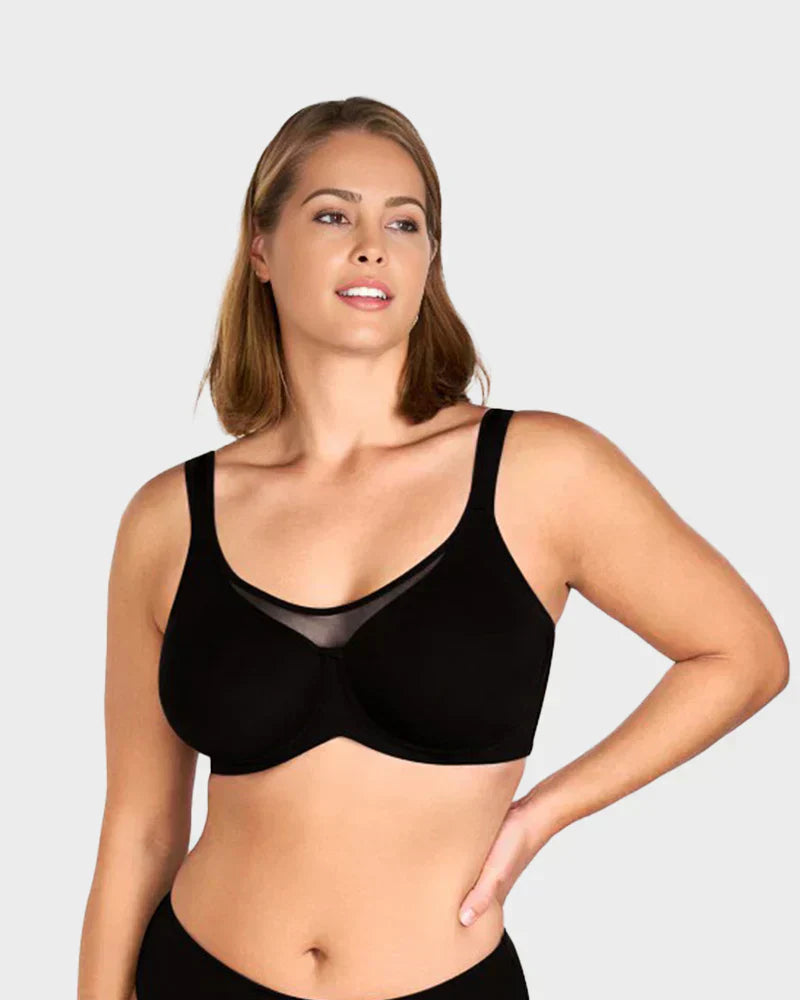💐Sujetador elegante de cobertura completa transparente para mujer de talla grande