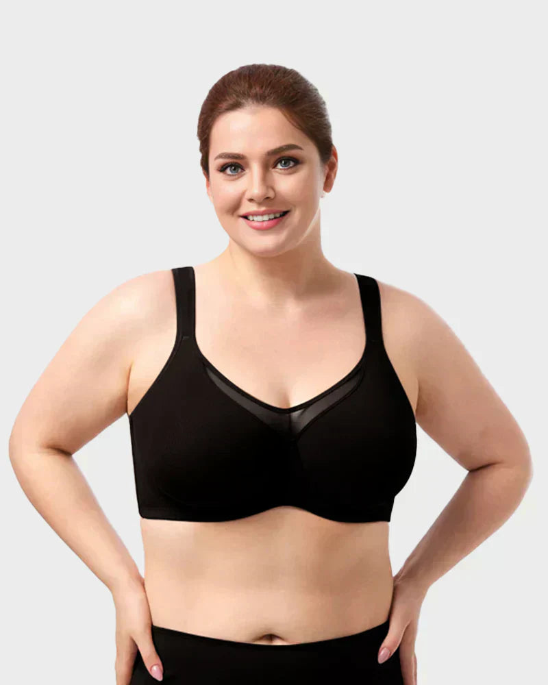 💐Sujetador elegante de cobertura completa transparente para mujer de talla grande