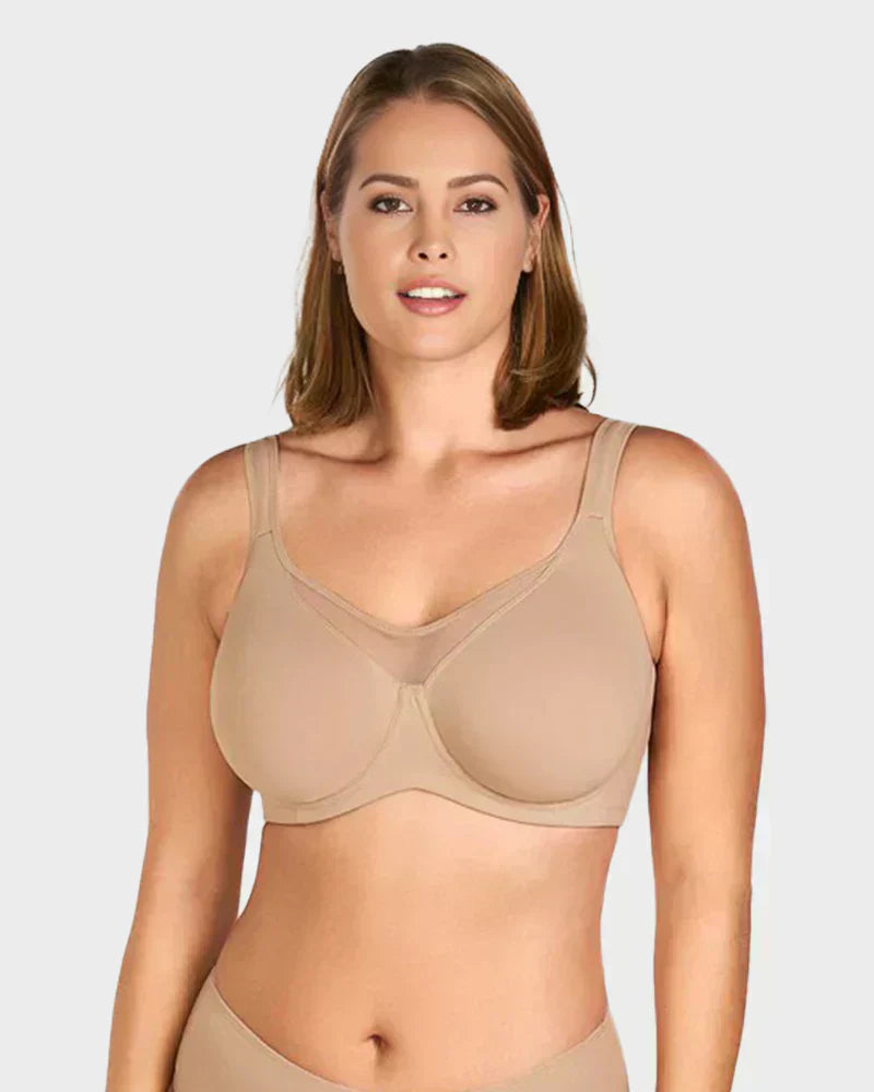 💐Sujetador elegante de cobertura completa transparente para mujer de talla grande