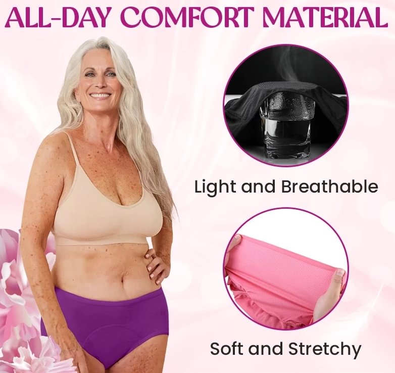 🌸Compre 1 y llévese 3 packs🔥2026 Más vendido Braguitas de cintura alta a prueba de fugas