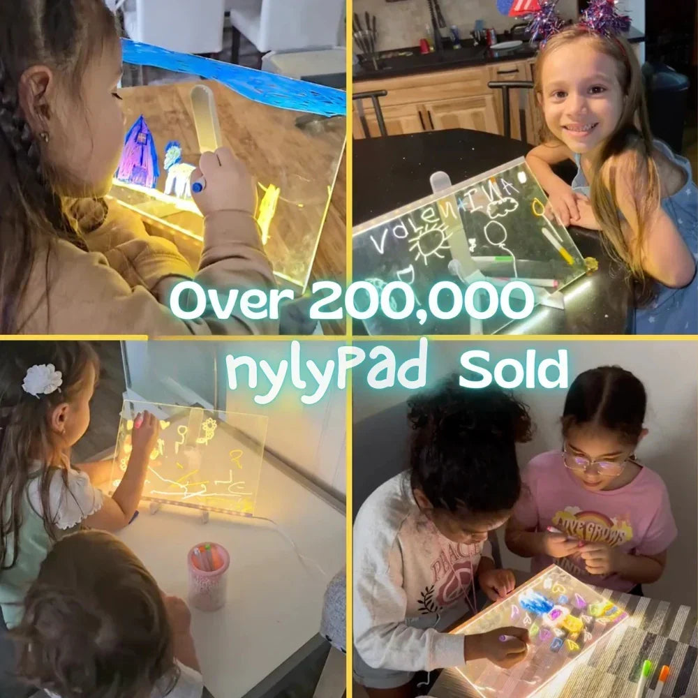 ⏳🎨Tablero de dibujo LED luminoso para niños