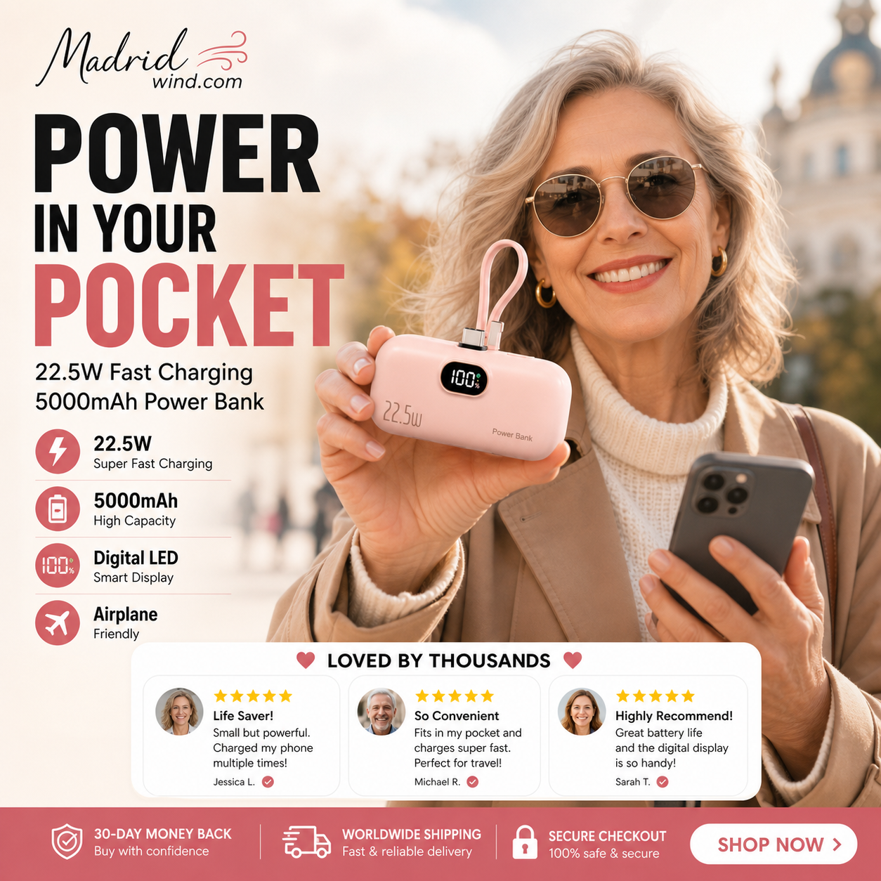 Cargador Portátil Mini 5000mAh