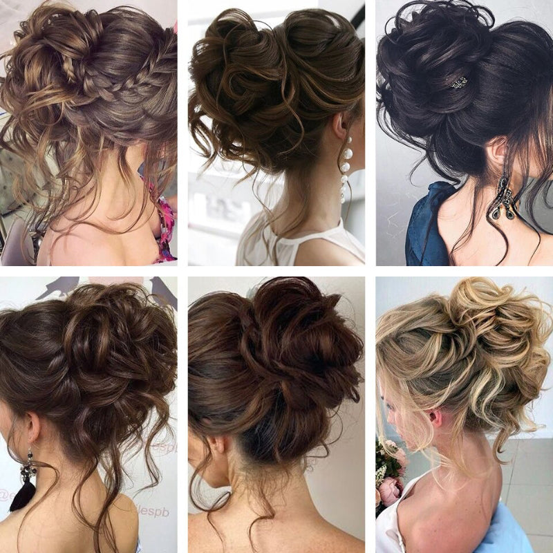 Gomas para moños para cabello rizado y despeinado
