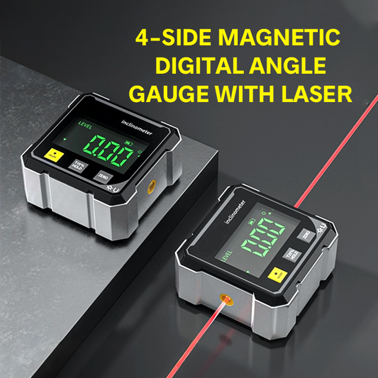 Medidor de Ángulos Digital con Base Magnética, Para Carpintería y Metalurgia