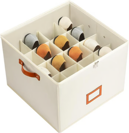 👟 ¡Adiós al Desorden! Caja de Zapatos de Tela Plegable y Transpirable ✨