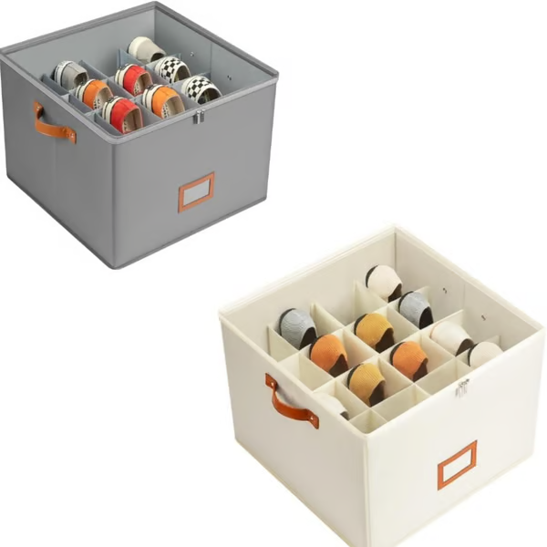 👟 ¡Adiós al Desorden! Caja de Zapatos de Tela Plegable y Transpirable ✨