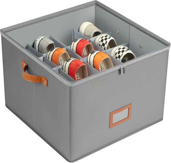 👟 ¡Adiós al Desorden! Caja de Zapatos de Tela Plegable y Transpirable ✨