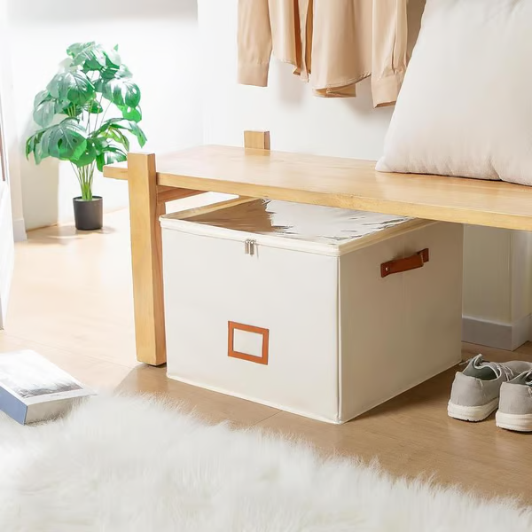 👟 ¡Adiós al Desorden! Caja de Zapatos de Tela Plegable y Transpirable ✨
