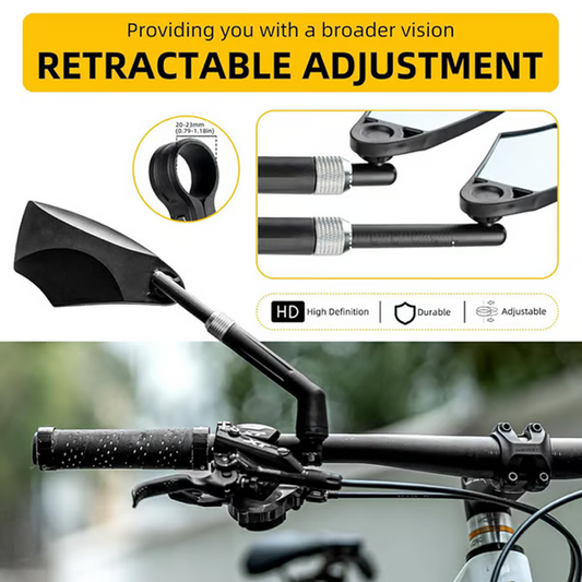 Espejo retrovisor para manillar de bicicleta ajustable 360°