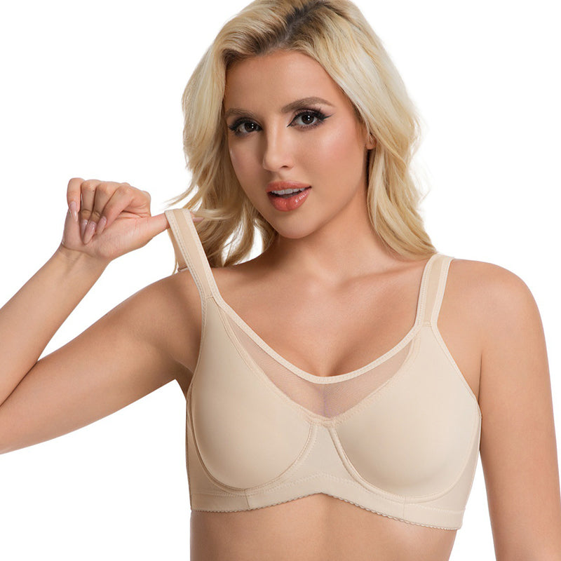 💐Sujetador elegante de cobertura completa transparente para mujer de talla grande