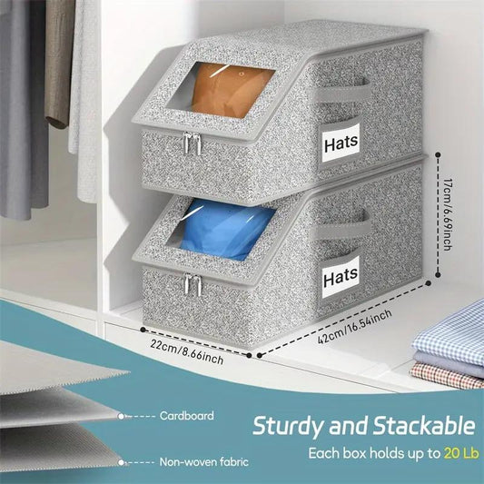Cajas Organizadoras Apilables para Gorras