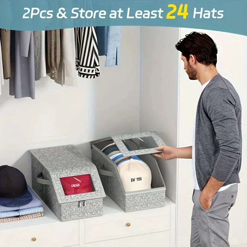 Cajas Organizadoras Apilables para Gorras