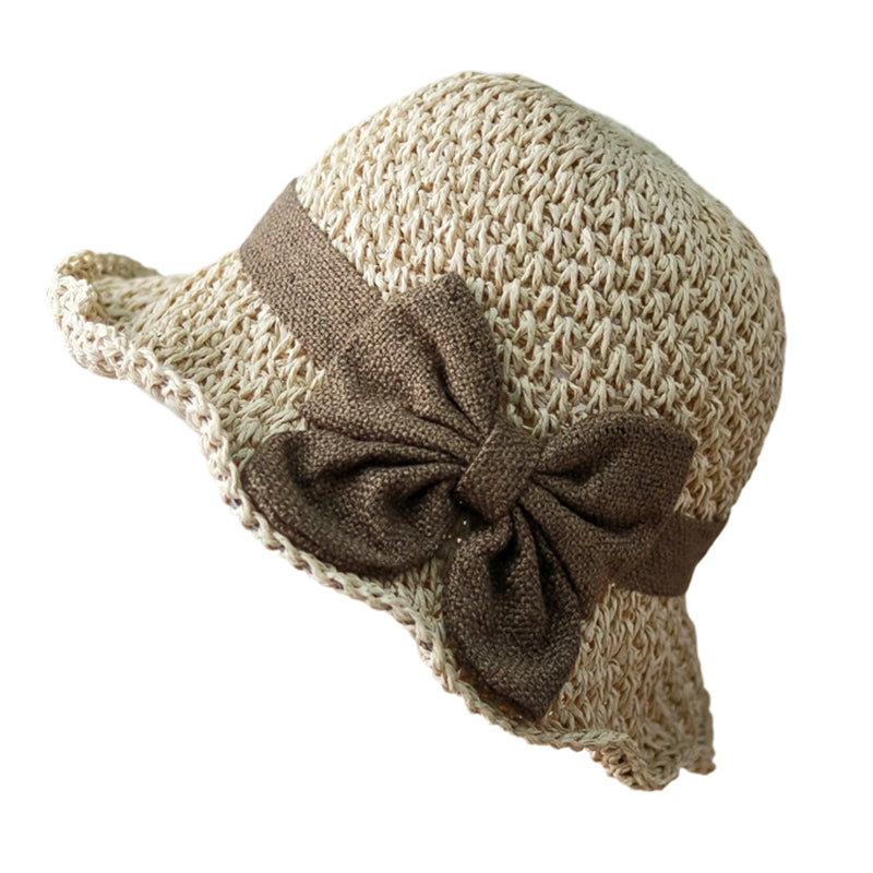 Sombrero de lazo de paja（Regalo de gafas de sol 🕶）
