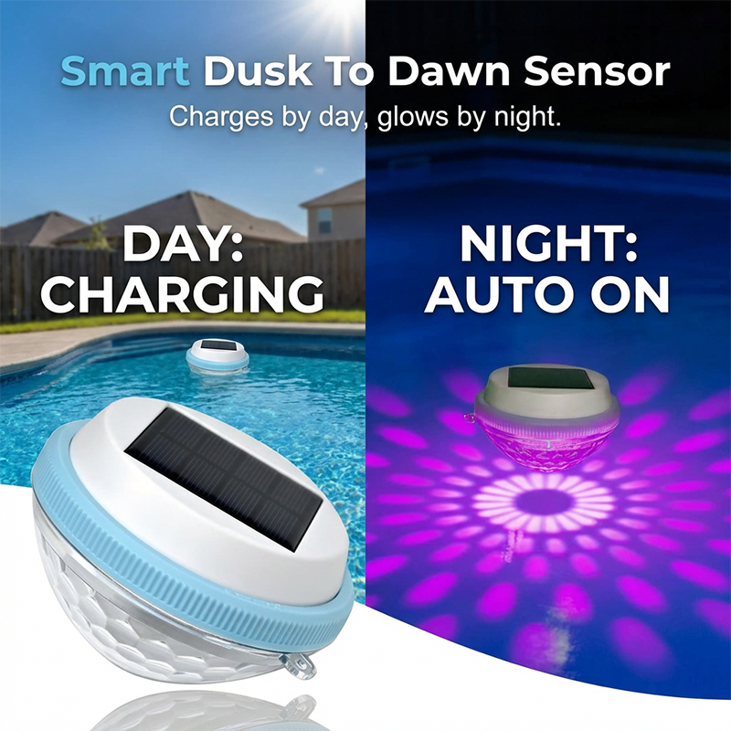 Luz solar flotante LED para piscina