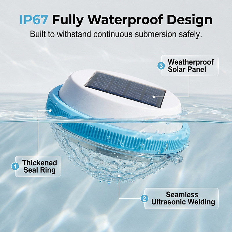 Luz solar flotante LED para piscina