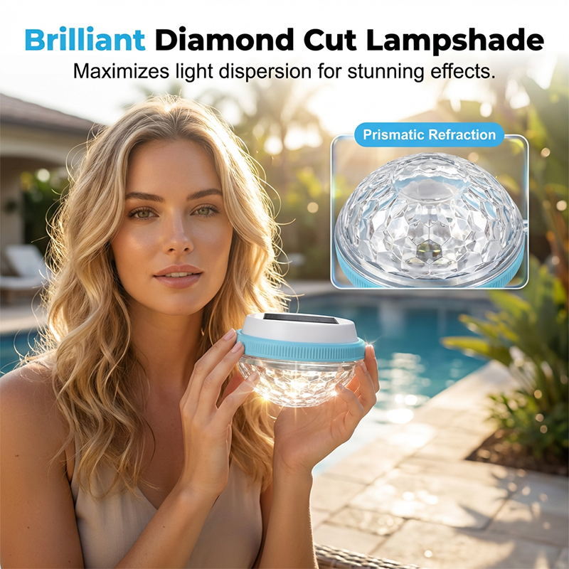 Luz solar flotante LED para piscina