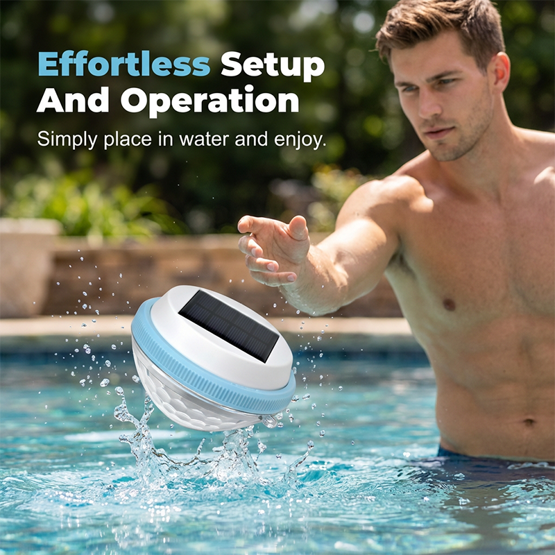 Luz solar flotante LED para piscina