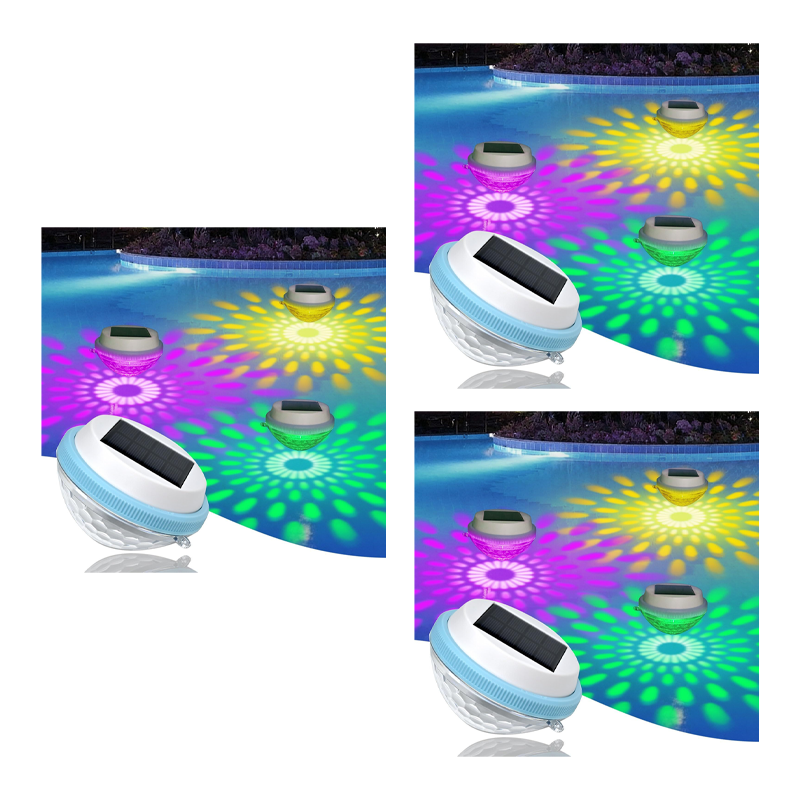 Luz solar flotante LED para piscina