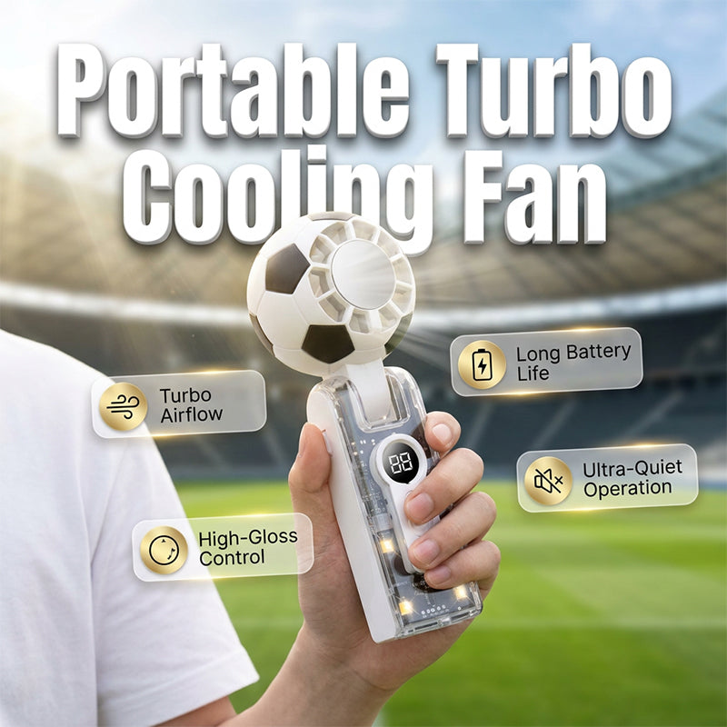 Ventilador de mano plegable con pantalla digital