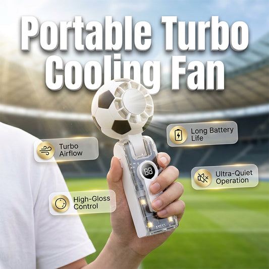 Ventilador de mano plegable con pantalla digital