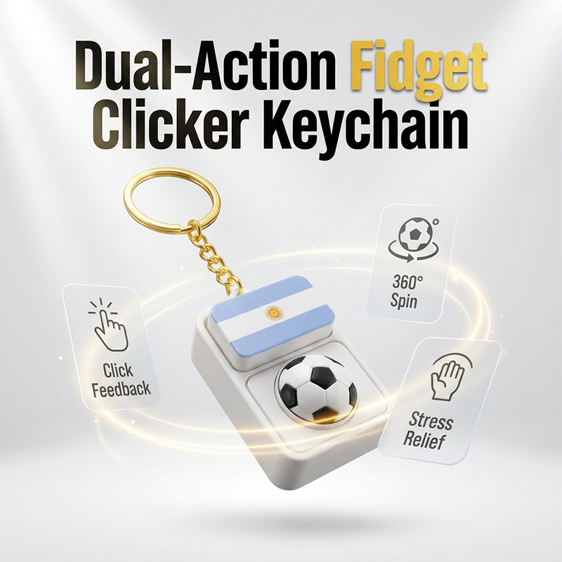 Llavero clicker con bandera nacional del Mundial 2026
