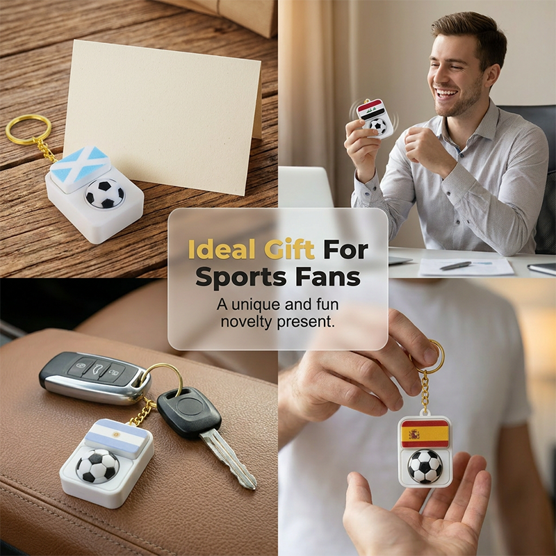 Llavero clicker con bandera nacional del Mundial 2026