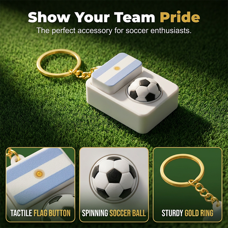 Llavero clicker con bandera nacional del Mundial 2026