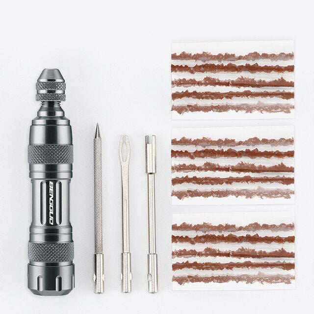 Tubeless Tire Repair Kit – Aluminum Case🪄🚗