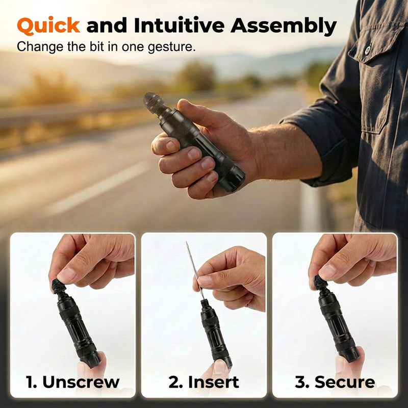 Tubeless Tire Repair Kit – Aluminum Case🪄🚗