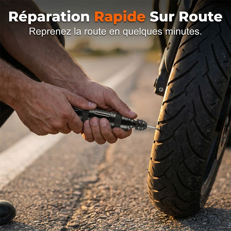 Tubeless Tire Repair Kit – Aluminum Case🪄🚗