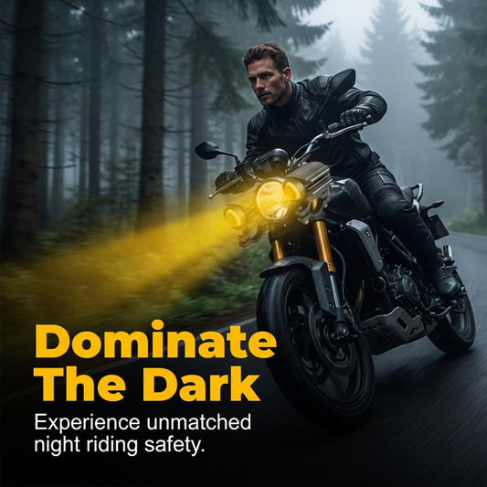 Universal motocicleta led foco doble color auxiliar luz de conducción