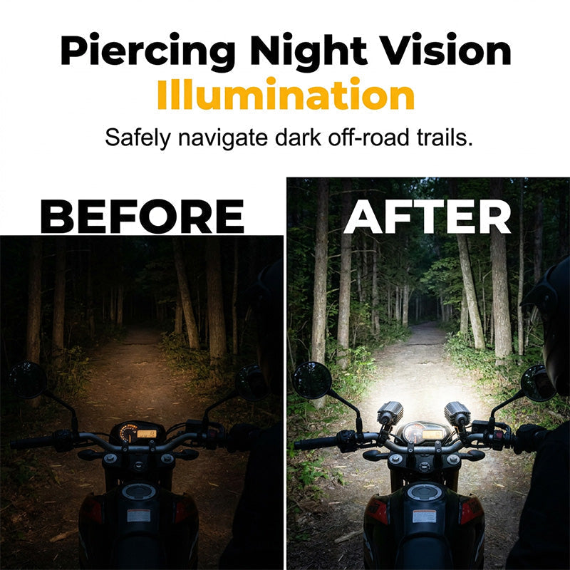 Universal motocicleta led foco doble color auxiliar luz de conducción