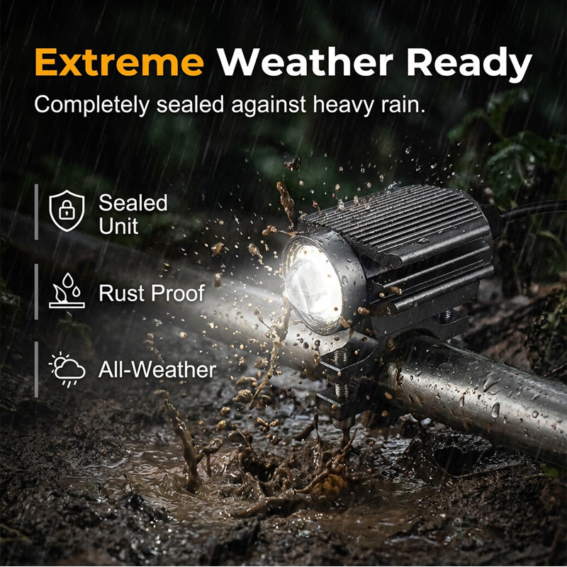 Universal motocicleta led foco doble color auxiliar luz de conducción
