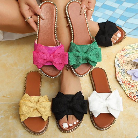 Sandalias con lazo chic para mujer