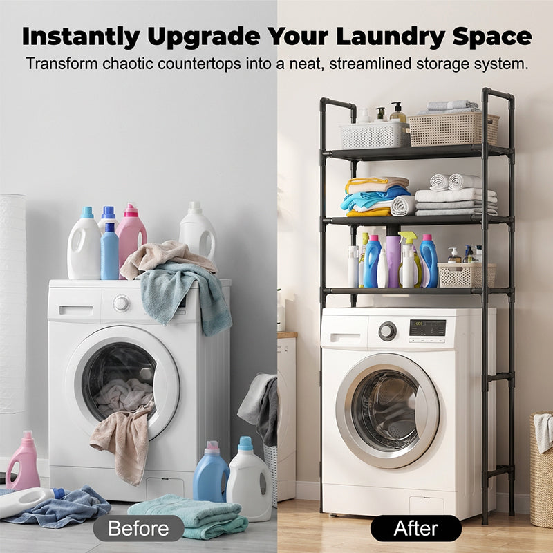 Estante organizador sin taladro para baño y lavandería