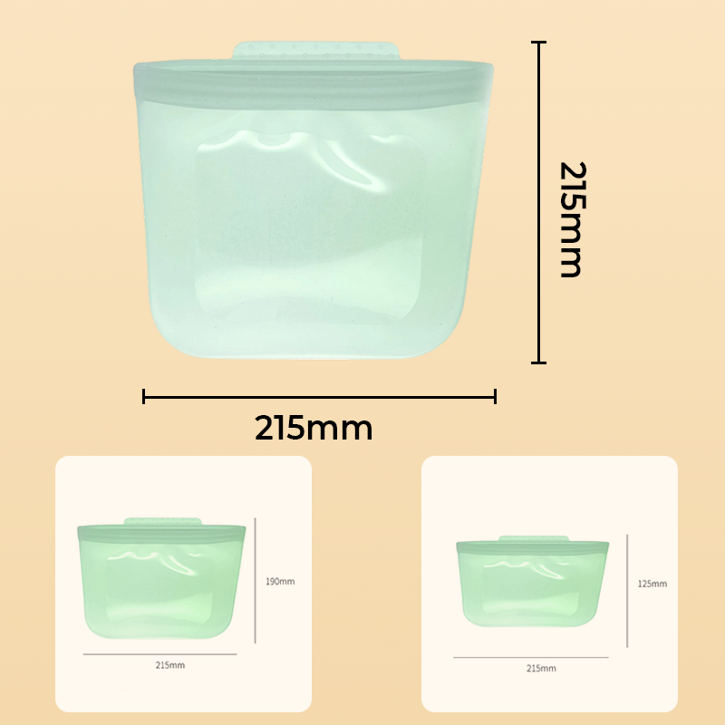 Bolsa de silicona reutilizable para alimentos