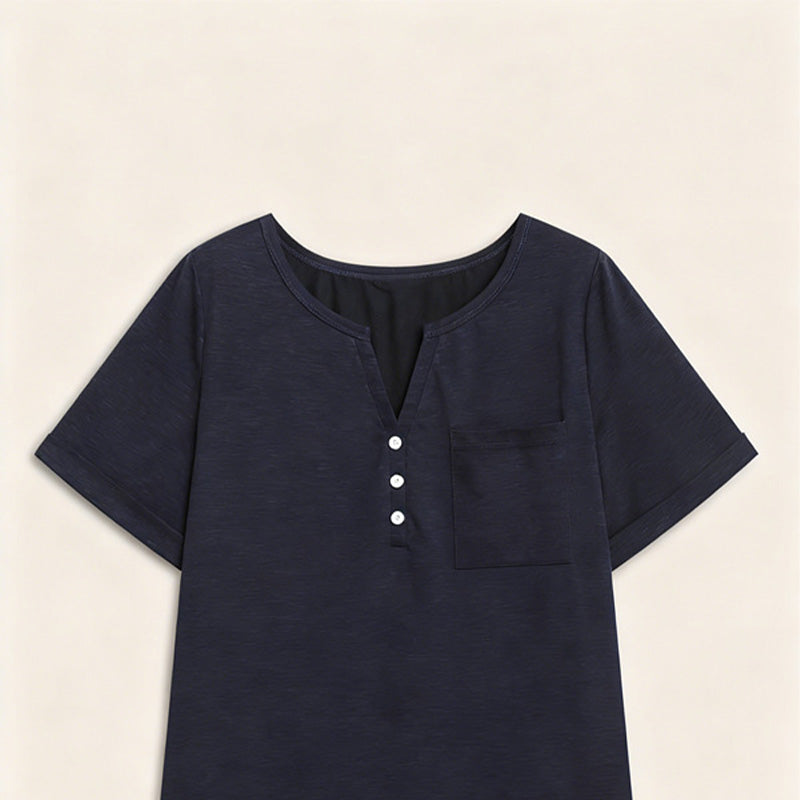 Camiseta de manga corta informal de talla grande para mujer