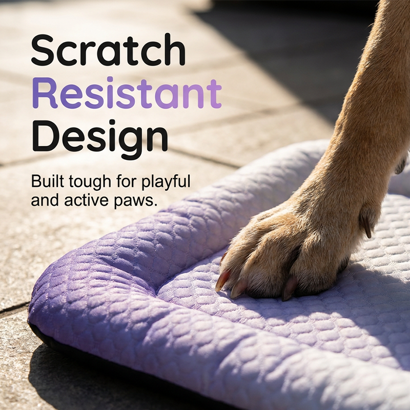 💖 Alfombrilla refrescante para perros y gatos 🐾 Cojín de seda helada, naturalmente fresca • Transpirable, lavable y suave 🌿🐶🐱