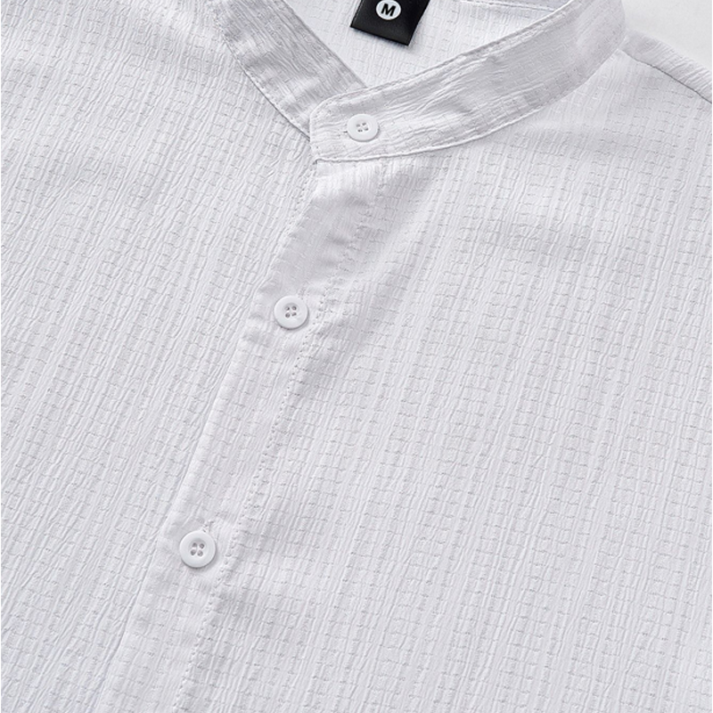 Camisa de manga corta de cuello alto para hombre - Verano