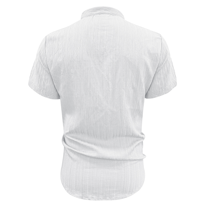 Camisa de manga corta de cuello alto para hombre - Verano