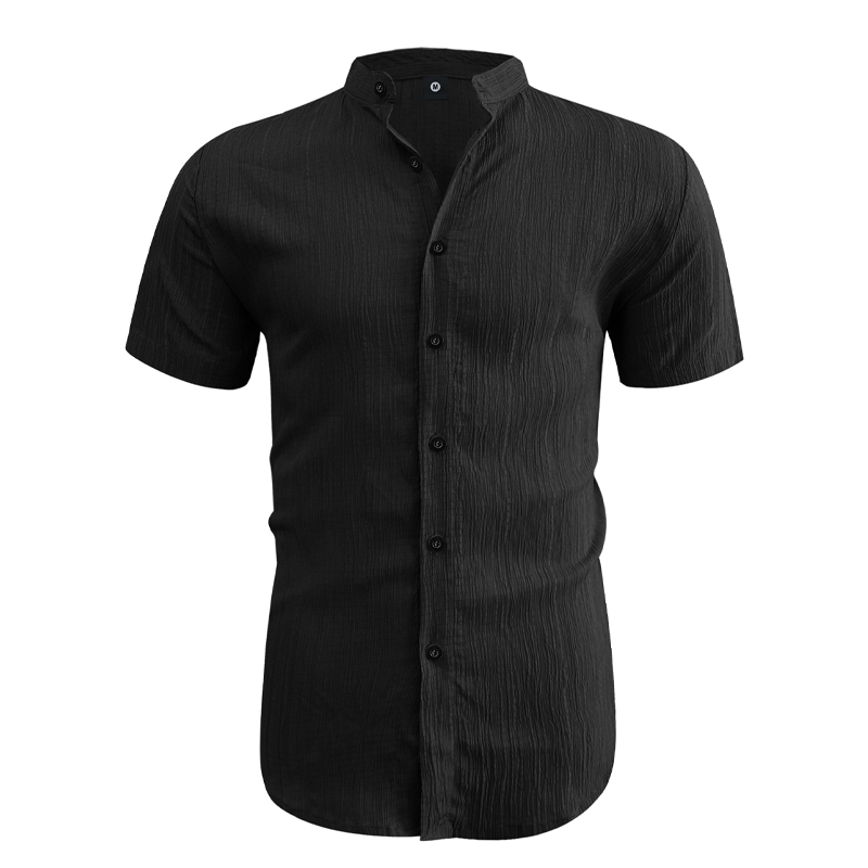 Camisa de manga corta de cuello alto para hombre - Verano
