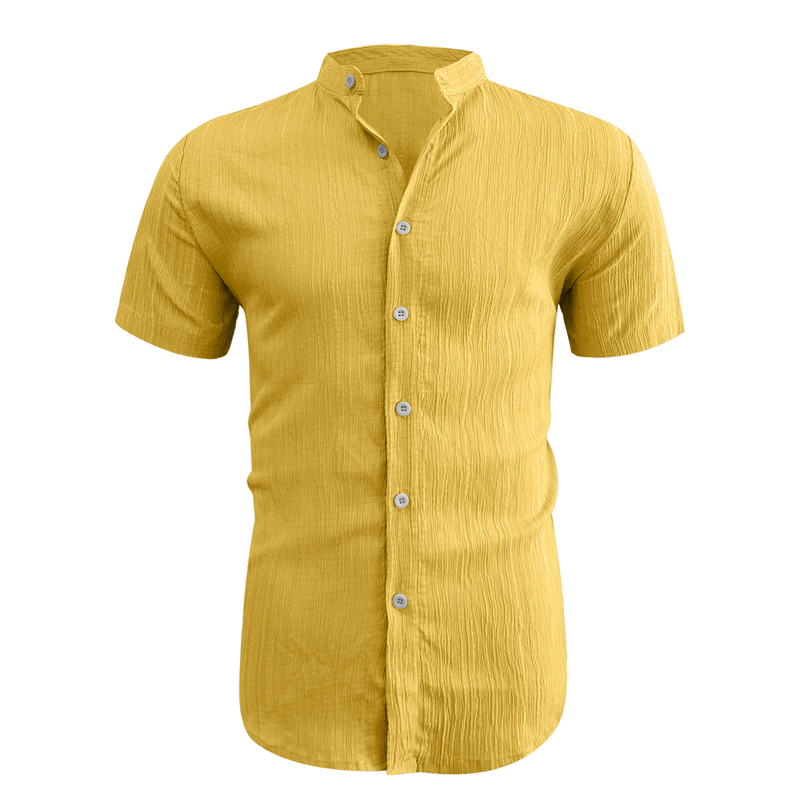 Camisa de manga corta de cuello alto para hombre - Verano